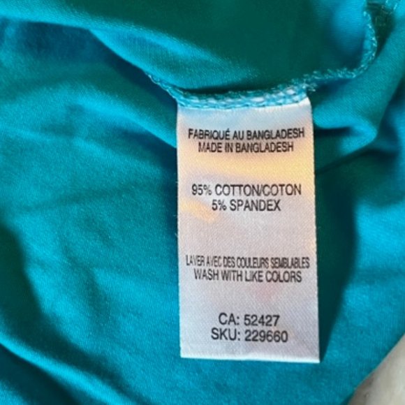 2/$35  mySTYLE T-shirt Turquoise Colour Ladies Size Medium - Picture 7 of 8